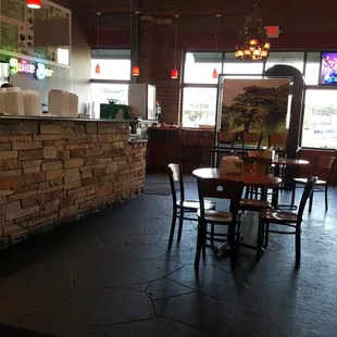 Seating Area at Grape Leaf Express