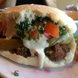 My creation falafel burger!