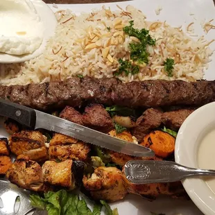 2017-06-14. Grape Leaves. Troy, MI. Platter for 2. Could have added a cream chop to round out the variety. Rice could be better. 3 stars.
