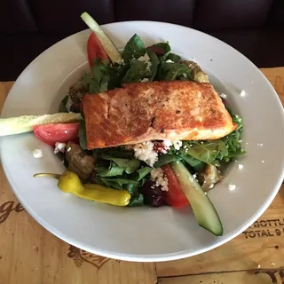 Greek Salad with Salmon