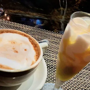 Cappuccino and limoncello dessert
