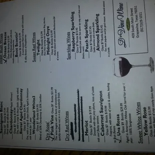 the menu