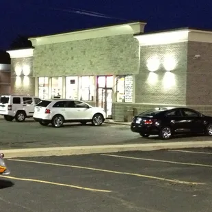a car parked in a parking lot