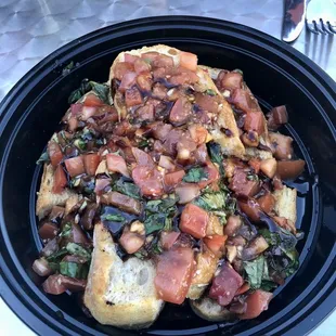 The bruschetta is delicious.