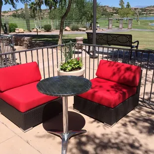 New patio seating