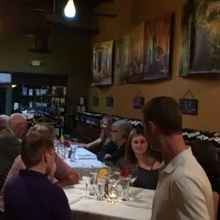 We had a four course Spanish dinner and wine pairing.