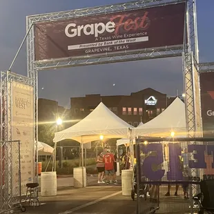 the entrance to grape fest