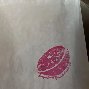 Grapefruit logo on record bag