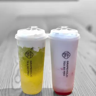 Cotton Candy Grape Slushie and Pure Grape @whaevaeats