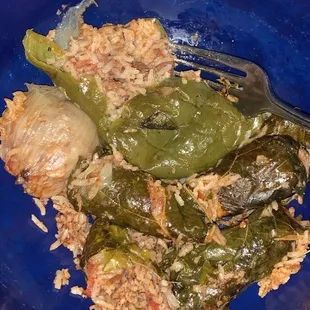 Stuffed grape leaves