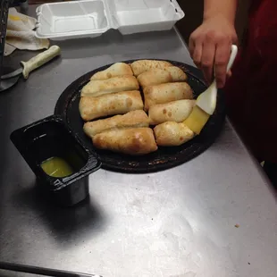 Fresh made garlic bread