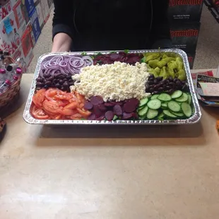 Amazing giant Greek salad!