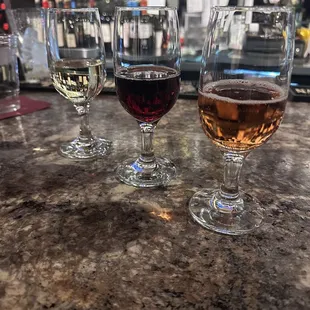 Sweet wine flight