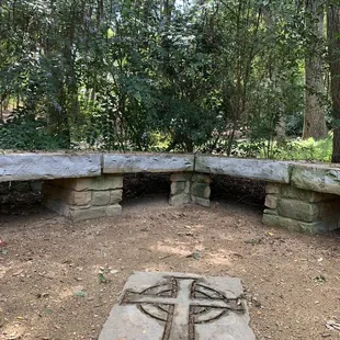 Seating area over the bridge