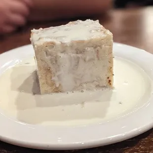 Award winning white chocolate bread pudding