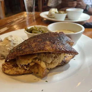 Spinach Andouille Stuffed Redfish