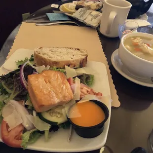 Side salad add salmon