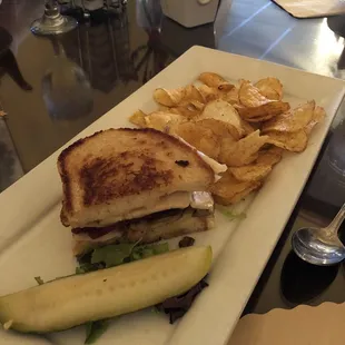 Turkey melt half sandwich