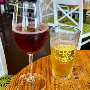 L to R: Sangria, Beer