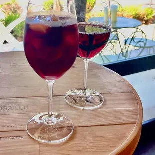 L to R: Sangria, Pinot Noir