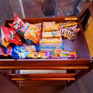 Snacks available for purchase.