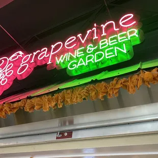 Their sign over the bar