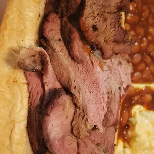 Tri-tip sandwich was delicious. Great cook on that meat. Nice and soft.