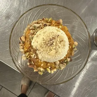 Gajar Halwa w/French vanilla Ice - cream