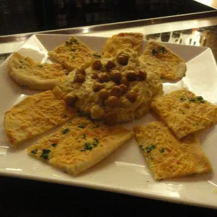 Warm pita and fresh hummus