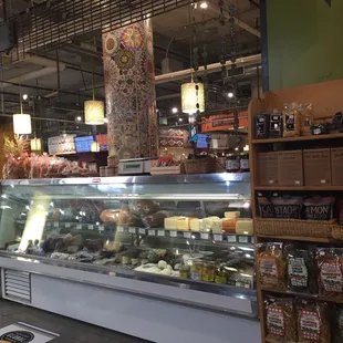 a display case in a grocery store