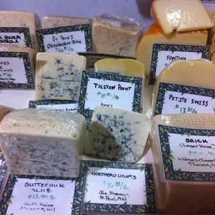Divine local cheese selection.