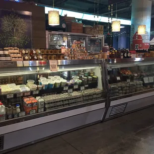 a display case in a grocery store