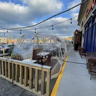 Pods for outdoor dining