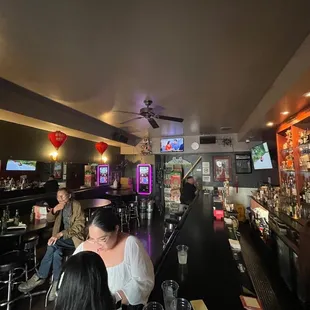 people sitting at the bar