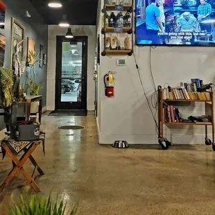 Door from the parking garage area