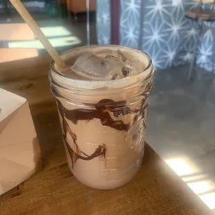 Iced mocha latte