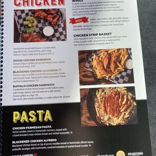 Menu chicken plates
