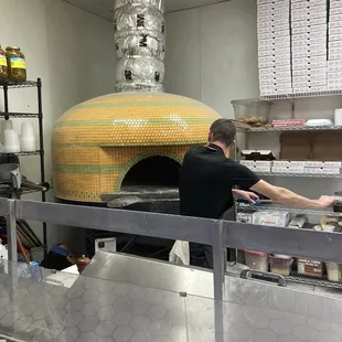 Here&apos;s the wood fired oven.