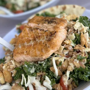 Kale Caesar with Salmon