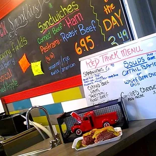 Red Truck Deli inside with seating area fabulous sandwich and soups Delicious  Love