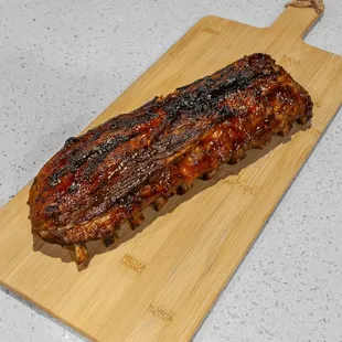 ribs on a cutting board