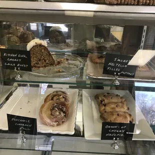 a variety of baked goods