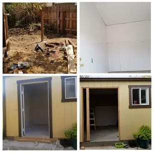 Outdoor finished shed ready for hobby or work. Office, she-shed, craft room.