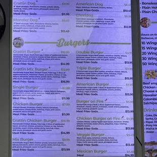 Menu as of 2/19/24
