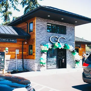 the entrance to gravity coffee