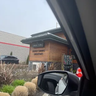 a view of the outside of a coffee shop