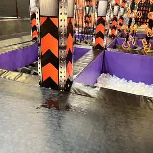Sticky stuff by obstacle course