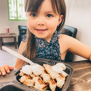 Protein waffles for the little ones.