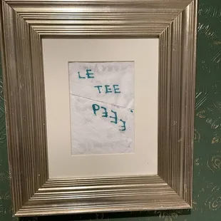 Funny wall art in bathroom
