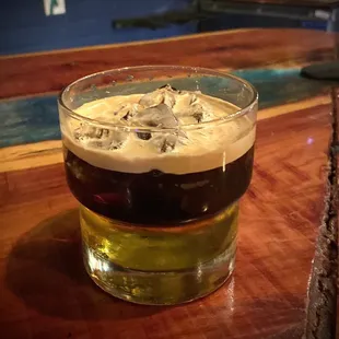 Carajillo coffee cocktail with Liquor 43